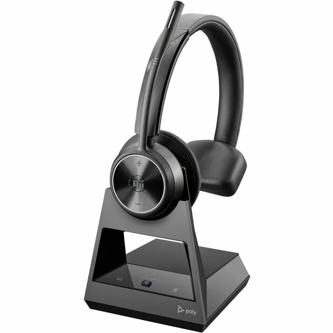 Poly Voyager 4310-M Microsoft Teams Certified Headset with charge stand - Google Assistant, Siri - Mono - USB Type A - Wired/Wireless - Bluetooth - 164 ft - 20 Hz - 20 kHz - Over-the-head, On-ear - Monaural - Ear-cup - 4.92 ft Cable - Electret Condenser,