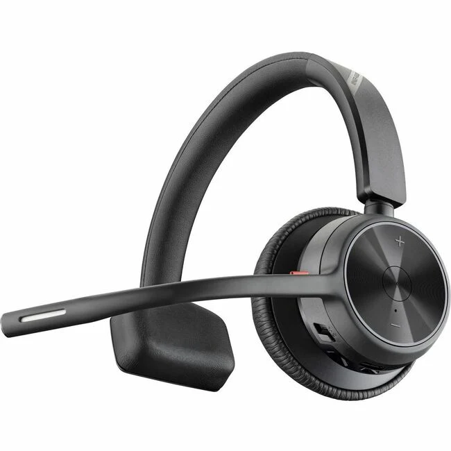 Poly Voyager 4310 USB-C Headset +BT700 Dongle TAA - Siri, Google Assistant - Mono - USB Type C - Wired/Wireless - Bluetooth - 164 ft - 20 Hz - 20 kHz - On-ear, Over-the-head - Monaural - Ear-cup - 5 ft Cable - MEMS Technology, Electret Condenser, Noise Ca