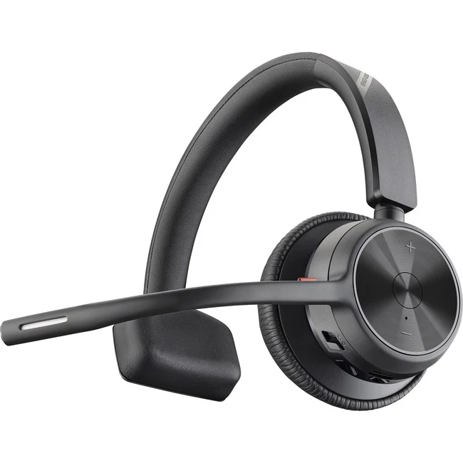 Poly Voyager 4310 USB-C Headset - Siri, Google Assistant - Mono - USB Type A, USB Type C - Wired/Wireless - Bluetooth - 164 ft - 20 Hz - 20 kHz - On-ear - Monaural - Ear-cup - 4.92 ft Cable - Electret Condenser, MEMS Technology Microphone - Noise Cancelin