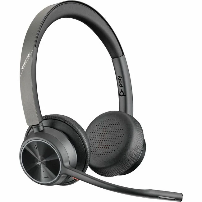 Poly Voyager 4320-M+USB-A to USB-C Cable+BT700 dongle - Google Assistant, Siri - Stereo - USB Type A - Wired/Wireless - Bluetooth - 164 ft - 20 Hz - 20 kHz - Over-the-head, On-ear - Binaural - Ear-cup - 5 ft Cable - Electret Condenser, MEMS Technology Mic