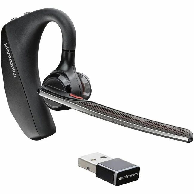Poly Voyager 5200 Earset - Microsoft Teams Certification - Google Assistant, Siri - Mono - USB Type A - Wired/Wireless - Bluetooth - 98.4 ft - 32 Ohm - 100 Hz - 20 kHz - Earbud, Over-the-ear - Monaural - In-ear - 7.12 ft Cable - Omni-directional, MEMS Tec