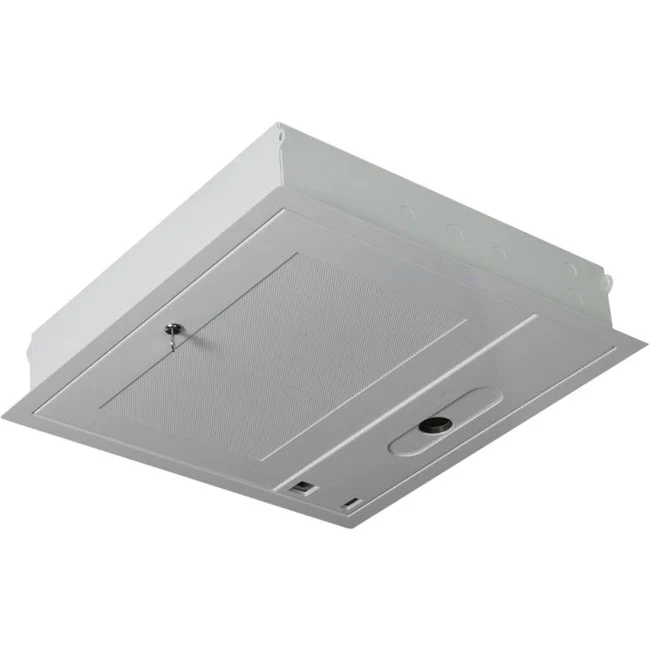 Premier Mounts Plenum Rated False Ceiling Equipment Storage GearBox with Pipe Coupler