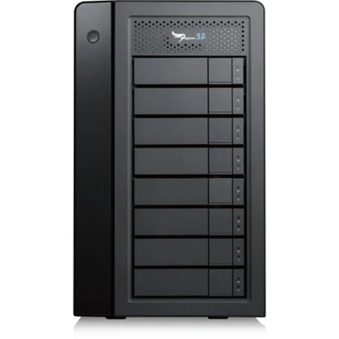 Promise Pegasus32 R8 DAS Storage System - 8 x HDD Supported - 8 x HDD Installed - 112 TB Installed HDD Capacity - Serial ATA - 8 x SSD Supported - 0 x SSD Installed - Serial ATA Controller - RAID Supported - 0, 1, 5, 6, 10, 50, 60, JBOD RAID Levels - 8 x