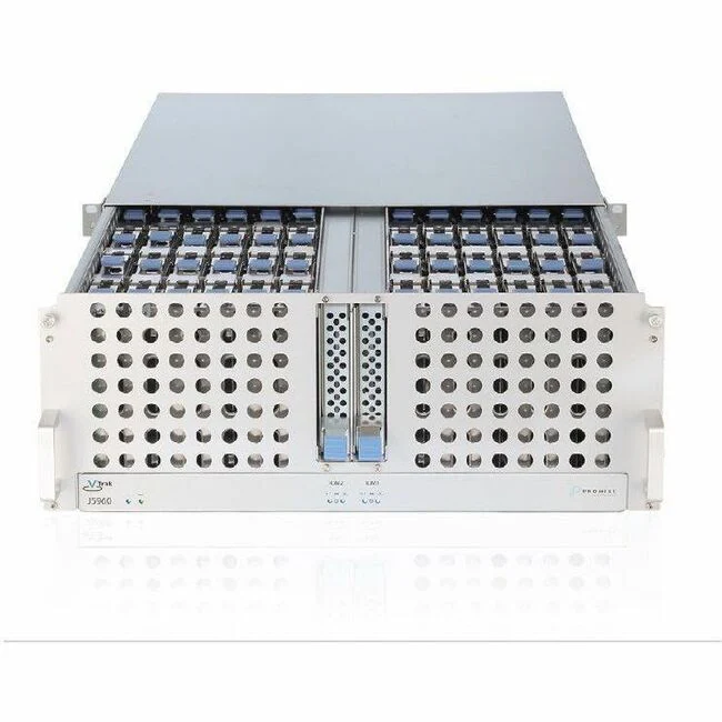 Promise VTrak J5960 NAS Storage System - 60 x HDD Supported - 60 x HDD Installed - 600 TB Installed HDD Capacity - 12Gb/s SAS - 2 x 12Gb/s SAS Controller - RAID Supported - 60 x Total Bays - 60 x 3.5" Bay - Gigabit Ethernet - HDMI - VGA - Network (RJ-45)