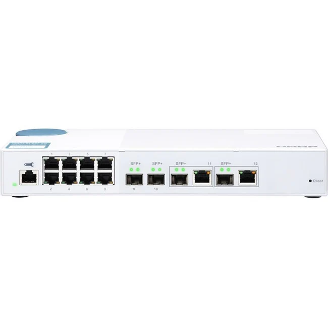 QNAP QSW-M408-2C Ethernet Switch - 8 Ports - Manageable - 2 Layer Supported - Modular - Twisted Pair, Optical Fiber - Desktop - 2 Year Limited Warranty