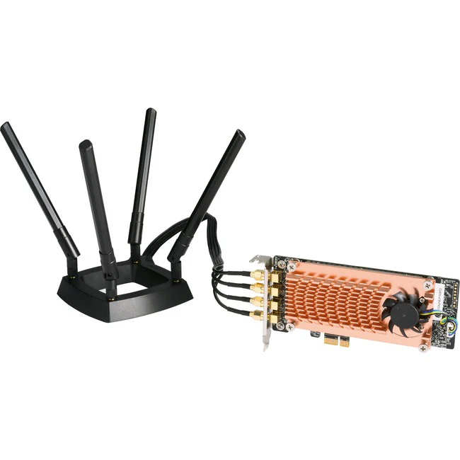 QNAP QWA-AC2600 IEEE 802.11ac Wi-Fi Adapter for Desktop Computer/NAS - PCI Express 2.0 x1 - 2.54 Gbit/s - 2.40 GHz ISM - 5 GHz UNII - Plug-in Card