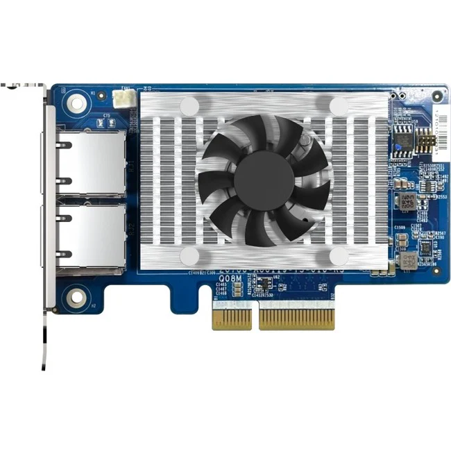 QNAP QXG-10G2T-X710 10Gigabit Ethernet Card - PCI Express 3.0 x4 - 2 Port(s) - 2 - Twisted Pair - 10GBase-T - Plug-in Card