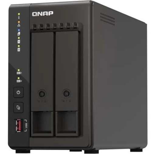 QNAP Turbo NAS TS-253E-8G SAN/NAS Storage System - 1 x Intel Celeron J6412 Quad-core (4 Core) 2 GHz - 2 x HDD Supported - 0 x HDD Installed - 2 x SSD Supported - 0 x SSD Installed - 8 GB RAM - Serial ATA/600 Controller - RAID Supported - 0, 1, JBOD RAID L