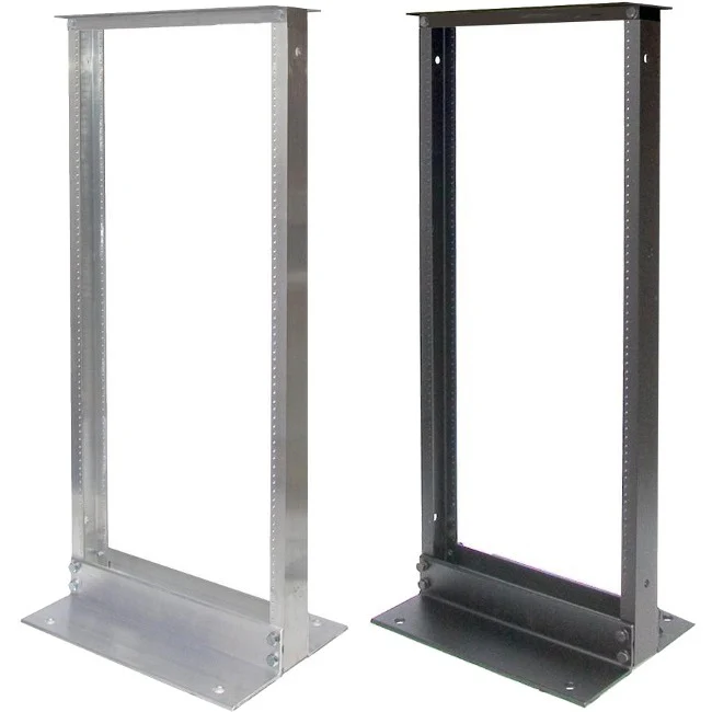 Rack Solutions Relay Rack 45U Black Finish 12-24 Threads 23" Wide
