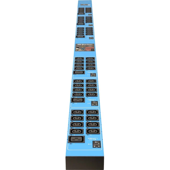 Raritan PX3-5040U-V2 54-Outlet PDU - IEC 60309 (3P+N+E) 32A - 48 x IEC 60320 C13, 6 x IEC 60320 C19 - 22.20 kW - Network (RJ-45) - 0U - Vertical - Rack-mountable