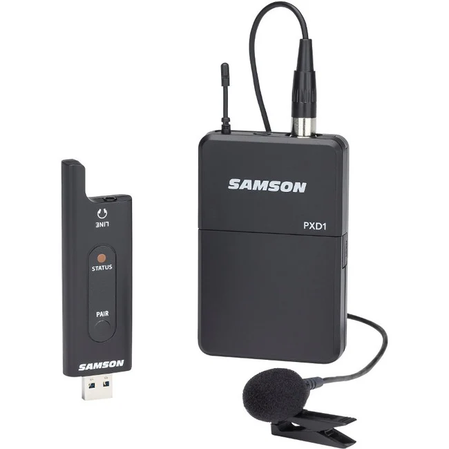Samson XPD2 Lavalier - USB Digital Wireless System - 2.40 GHz to 2.48 GHz Operating Frequency - 20 Hz to 16 kHz Frequency Response - 100 ft Operating Range