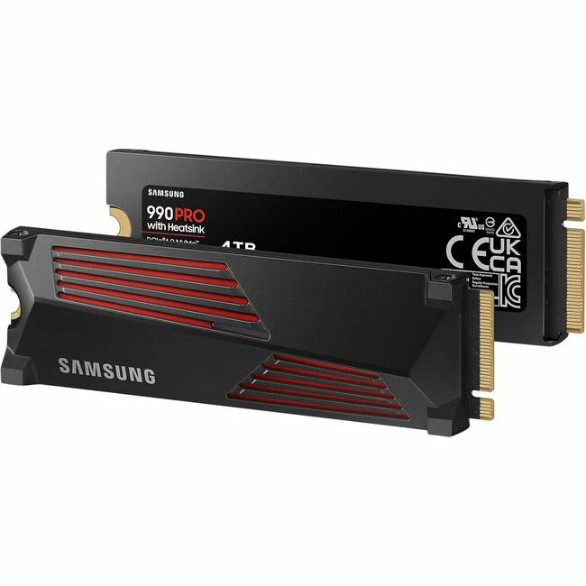 Samsung 990 PRO 4 TB Solid State Drive - M.2 2280 Internal - PCI Express NVMe (PCI Express NVMe 4.0 x4) - Gaming Console Device Supported - 2400 TB TBW - 7450 MB/s Maximum Read Transfer Rate - 256-bit AES Encryption Standard - 5 Year Warranty