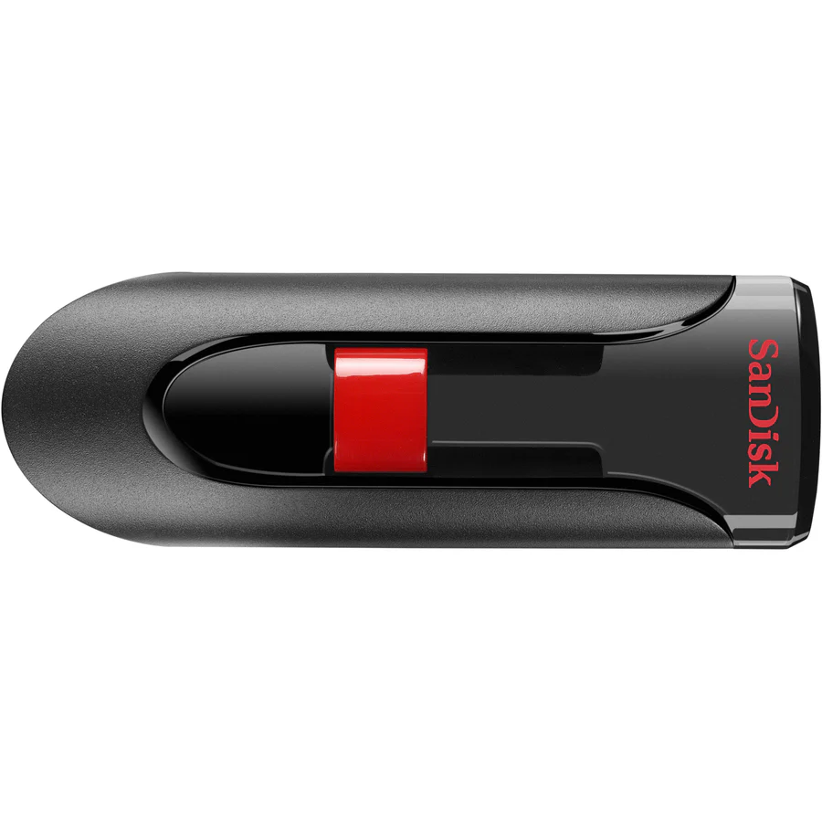 SanDisk Cruzer Glide USB Flash Drive - 64 GB - USB 2.0 - Black - 2 Year Warranty