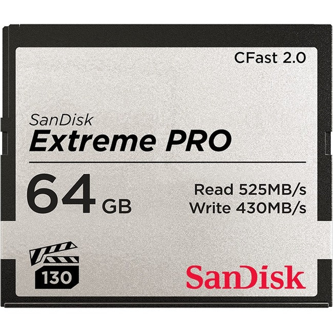 SanDisk Extreme Pro 64 GB CFast Card - 525 MB/s Read - 430 MB/s Write