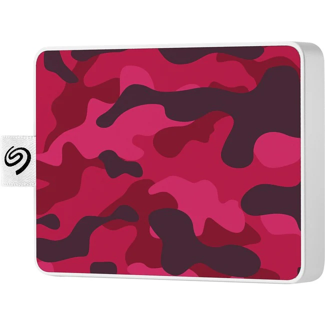 Seagate One Touch STJE500405 500 GB Portable Solid State Drive - External - Camo Red - Notebook Device Supported - USB 3.0 - Retail