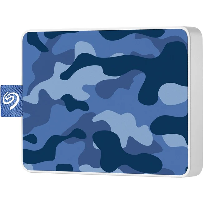 Seagate One Touch STJE500406 500 GB Portable Solid State Drive - External - Camo Blue - Notebook Device Supported - USB 3.0 - Retail