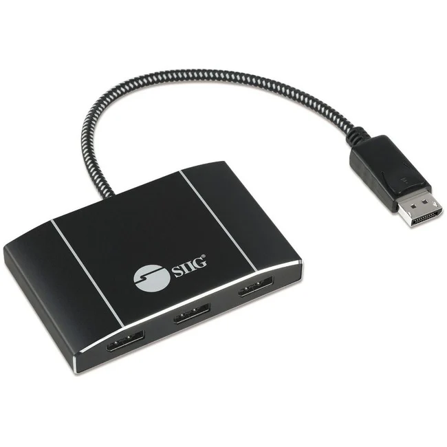 SIIG 1x3 Triple 4K DisplayPort 1.4 to DisplayPort MST Hub Splitter
