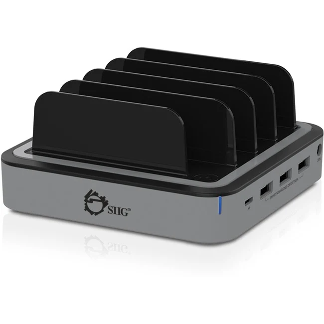 SIIG 48W 4-Port USB with Type-C PD Laptop Charging Station