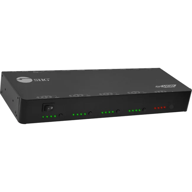 SIIG 4x4 HDMI 2.0 4K HDR Matrix Switch with Cloud Control - IR Remote RS232 - Downscaling Feature - TAA Compliant