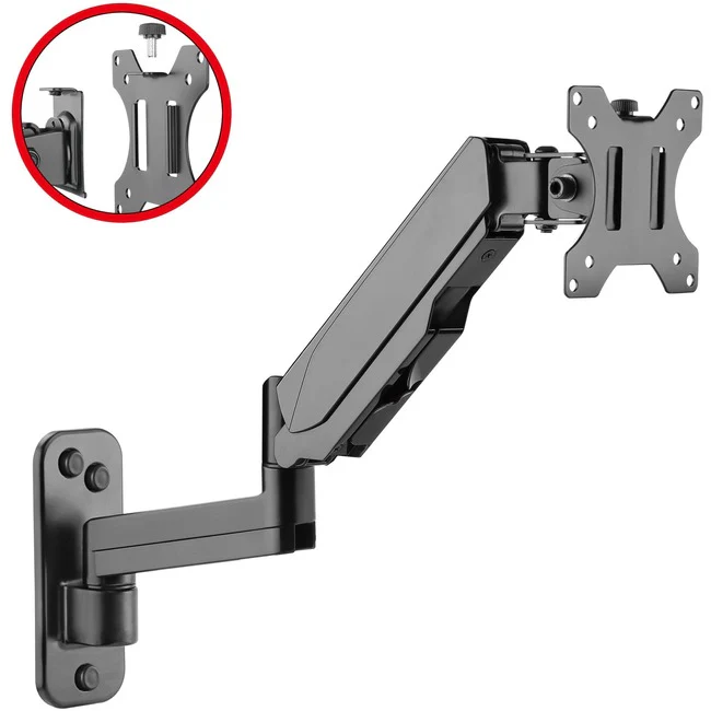 SIIG High Premium Aluminum Gas Spring Wall Mount - Single Monitor