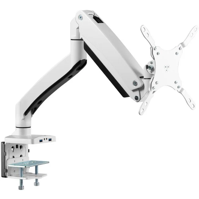 SIIG Single Monitor Aluminum Heavy Duty Desk Mount with USB and Audio Ports - 35"