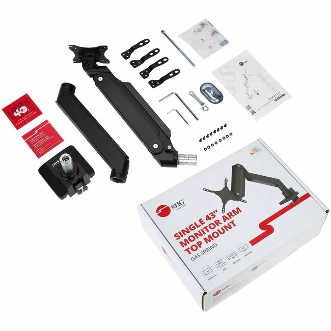 SIIG Single Monitor Heavy-Duty Premium Gas Spring Desk Mount - 35"