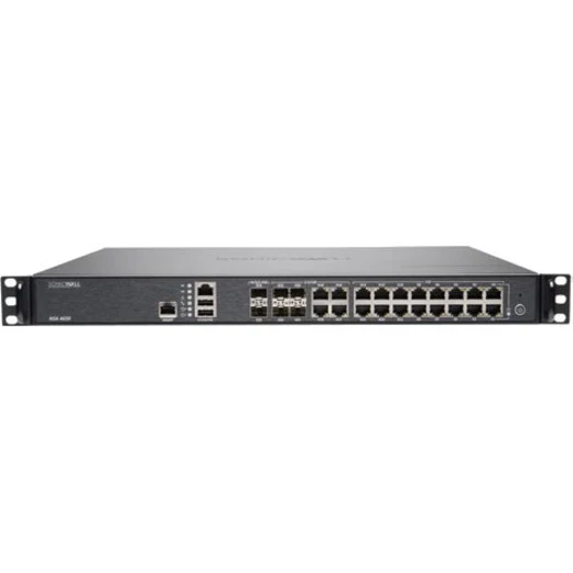 SonicWall NSA 5650 High Availability Network Security/Firewall Appliance - 22 Port - 1000Base-T, 10GBase-X, 10GBase-T - Gigabit Ethernet - DES, 3DES, AES (128-bit), AES (192-bit), AES (256-bit), MD5, SHA-1 - 22 x RJ-45 - 6 Total Expansion Slots - 1U - Rac