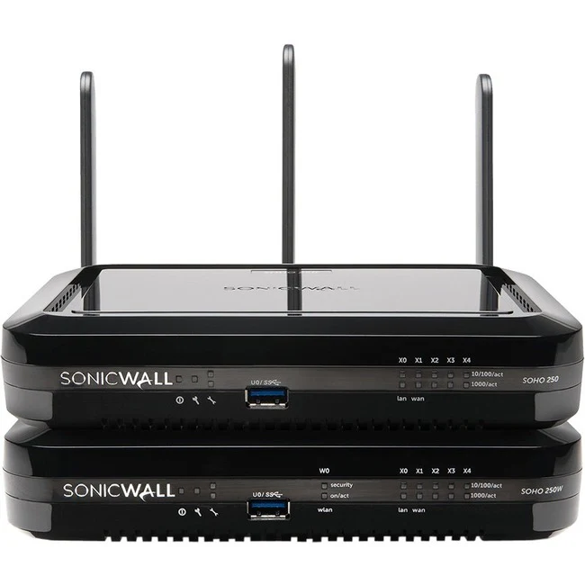 SonicWall SOHO 250 Network Security/Firewall Appliance - 5 Port - 1000Base-T - Gigabit Ethernet - Wireless LAN IEEE 802.11n - DES, 3DES, AES (128-bit), AES (192-bit), AES (256-bit), MD5, SHA-1 - 5 x RJ-45 - Desktop - TAA Compliant