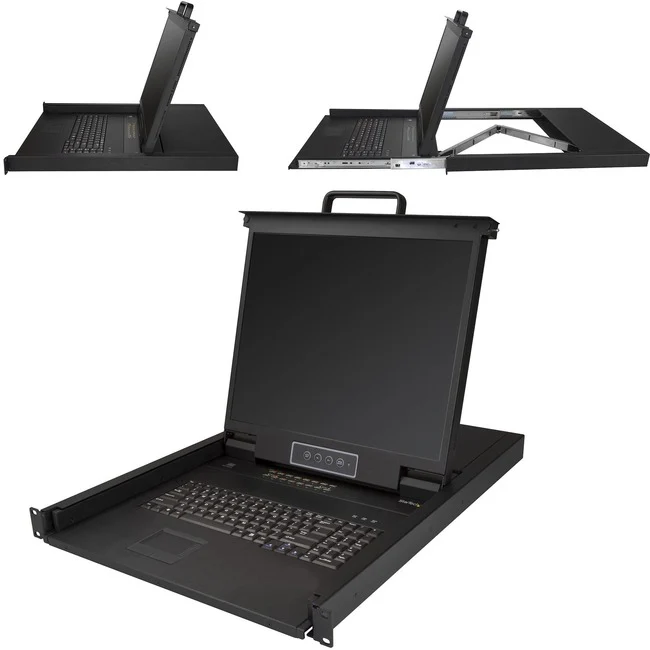 StarTech.com 16 Port Rackmount KVM Console w/ Cables - Integrated KVM Switch w/ 19" LCD - 1U LCD KVM Drawer 50000 MTBF - USB + VGA Support - Rackmount KVM Console w/ 19in Active Matrix TFT LCD Monitor / 1280 x 1024 / 16 Port VGA KVM Switch / 1U LCD KVM Dr