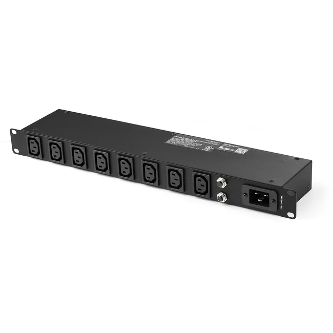 StarTech.com 1U 19" 8 Port Rack Mount PDU, IEC C13 Socket Rackmount Power Supply/ Strip, Horizontal Server Rack PDU 16A 240V - Horizontal 1U 19in 8 Port Rack Mount PDU Server/Data Center Rack - 8xC13 Socket Pwr out- C20 Pwr in /Load cap. @ 120V/16A - EIA-