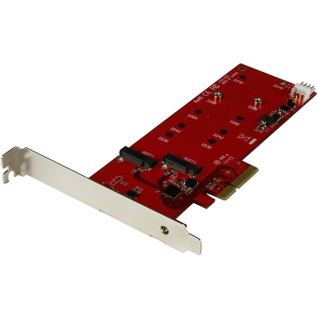 StarTech.com 2x M.2 SATA SSD Controller Card - PCIe - PCI Express M.2 SATA III Controller - NGFF Card Adapter - Add two Next Generation Form Factor (NGFF) M.2 SATA SSDs to a computer through PCIe - 2x M.2 SATA SSD Controller Card - PCI Express M.2 SATA II