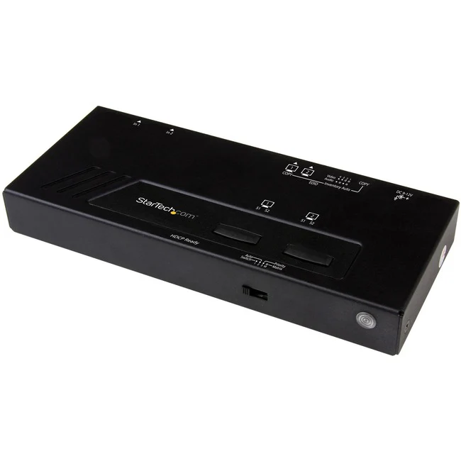 StarTech.com 2x2 HDMI Matrix Switch - 4K with Fast Switching, Auto-Sensing and Serial Control - Automatically switch between two video sources on two displays with fast switching for minimal video disruption - 4K 2x2 HDMI Matrix Switch - UltraHD 4K with f