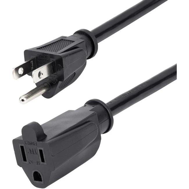 StarTech.com 3 ft Power Extension Cord - NEMA 5-15R to NEMA 5-15P