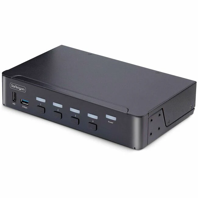 StarTech.com 4-Port DisplayPort 1.4 KVM Switch, 8K 60Hz / 4K 144Hz, 2x USB 3.0 Ports, 4x USB 2.0 Ports, Hotkey Switching, TAA Compliant - 4-Port KVM enables fast switching between USB-A/DisplayPort-enabled desktops sharing keyboard/mouse and an 8K 60Hz mo
