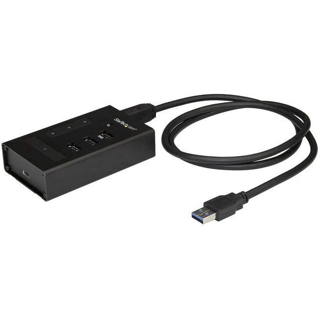 StarTech.com 4 Port USB 3.0 Hub - 1x USB-C & 3x USB-A - Mountable Metal USB Type-A Hub - 5Gbps USB 3.2 Gen 1 - Self Powered - BC 1.2 - 4-Port USB 3.0 hub - USB Type-A laptop/desktop to 3x USB-A (1x BC 1.2) and 1x USB-C - SuperSpeed 5Gbps USB 3.1/3.2 Gen 1
