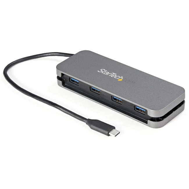 StarTech.com 4 Port USB C Hub - 4x USB-A - 5Gbps USB 3.0 Type-C Hub (USB 3.2/3.2 Gen 1) - Bus Powered - 11" Long Cable w/ Cable Management - Bus Powered 4 port USB-C hub - USB Type-C laptop to 4xUSB-A adapter hub - SuperSpeed 5Gbps USB 3.2/3.1 Gen 1 - 11i
