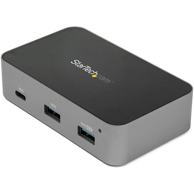 StarTech.com 4-Port USB C Hub - USB 3.2 Gen 2 (10 Gbps) - 3x USB-A & 1x USB-C - Powered - Universal Adapter Included - USB C hub adds 1x USB-C + 3x USB-A ports (incl. one fast-charge BC 1.2) to your USB-C laptop or tablet - Universal power adapter incl. -