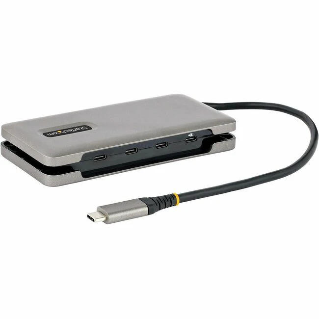 StarTech.com 4-Port USB-C Hub, USB 3.2 Gen 2, 10Gbps, 100W Power Delivery Pass-Through, 12.6in (32cm) Cable, Portable USB Expansion Hub - 4 Port USB-C 10Gbps (USB 3.1/3.2 Gen 1) portable expansion hub/splitter for laptops - USB bus powered or with 100W US