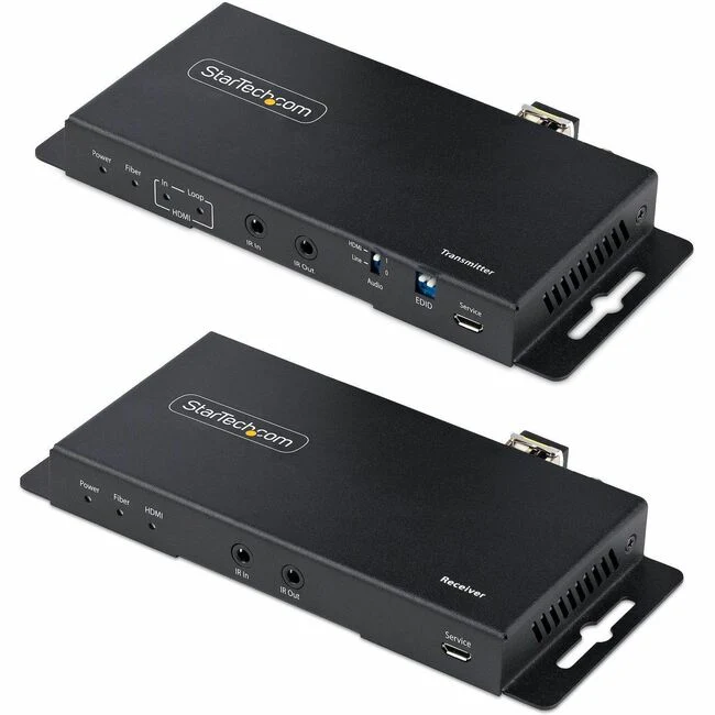 StarTech.com 4K HDMI over Fiber Extender Kit, 4K 60Hz, 3300ft (1km) Single Mode/1000ft (300m) Multimode LC Fiber Optic, HDR, IR Extender - HDMI over Fiber Extender Kit; 4K 60Hz HDMI over Single Strand LC Optical Fiber; 7.1ch Audio; HDR10; Single Mode up t