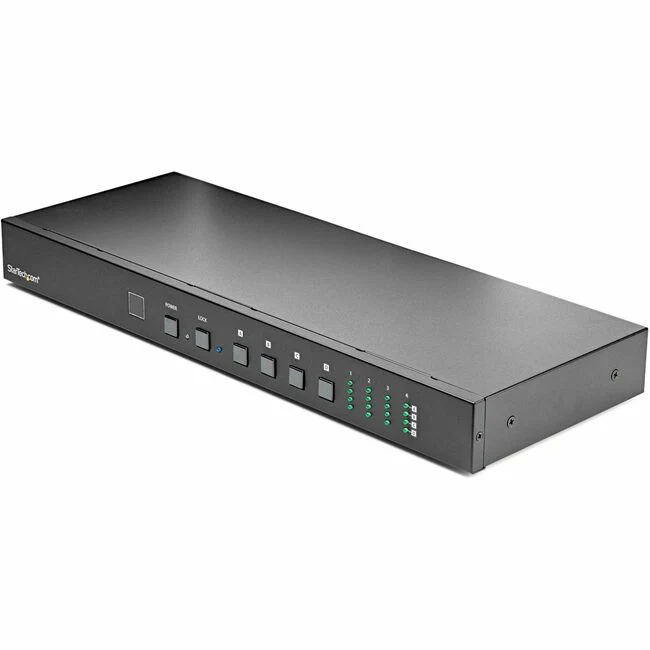 StarTech.com 4x4 HDMI Matrix Switch with Audio and Ethernet Control - 4K 60Hz - HDMI Switcher Box - Rack Mountable - With Remote Ethernet & RS232 Control - Share and switch four distinct HDMI AV signals between four separate displays in a matrix configura