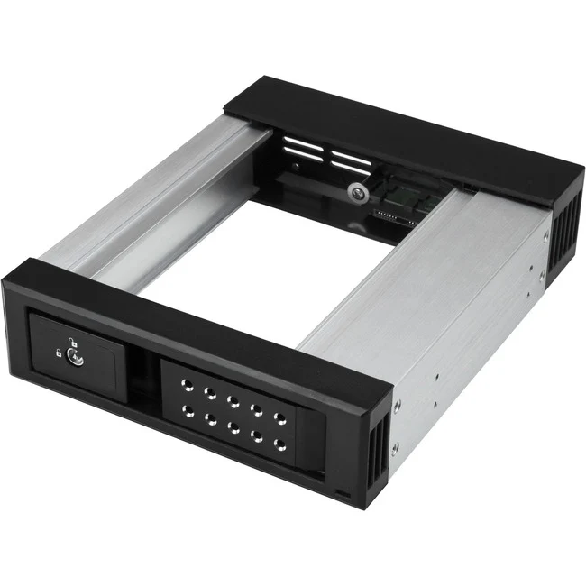 StarTech.com 5.25 to 3.5 Hard Drive Hot Swap Bay - For 3.5" SATA/SAS Drives-Trayless-Aluminum