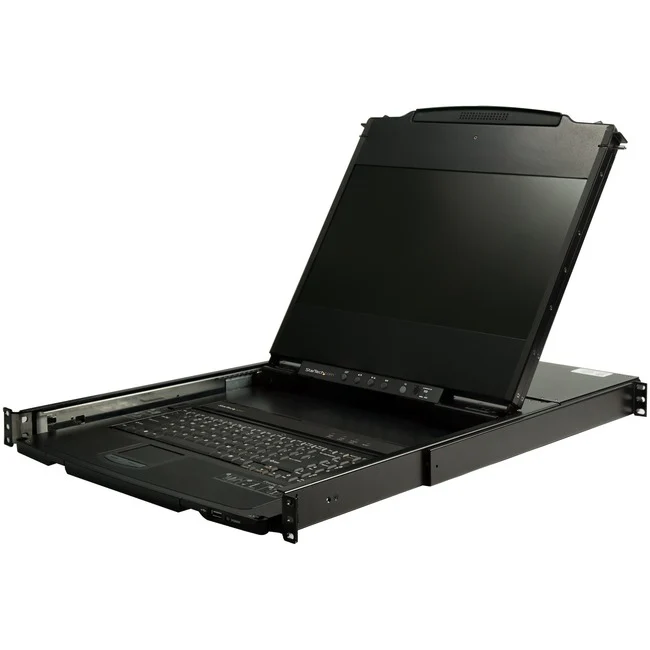 StarTech.com Dual Rail Rackmount KVM Console HD 1080p - DVI/VGA KVM w/17" LCD Monitor - 1U LCD KVM Server Rack Drawer w/Cables USB Support - Rackmount KVM console drawer w/dual rails allowing screen & keyboard to be pulled in & out independently - HD 1080