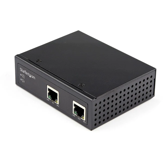 StarTech.com Industrial Gigabit PoE Extender - 60W 802.3bt PoE++ 100m/330ft - Power Over Ethernet Network Range Extender - IP-30 Hardened - Gigabit PoE Extender extends a power source by 100m to PD devices; Cascade 4 Power over Ethernet/PoE+ network exten