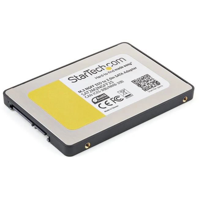StarTech.com M.2 SSD to 2.5in SATA III Adapter - M.2 Solid State Drive Converter with Protective Housing - Convert an M.2 solid-state drive into a standard 2.5in SATA III 6Gbps SSD - M.2 to SATA Adapter - M.2 to SATA Converter - M.2 SSD to SATA Adapter -