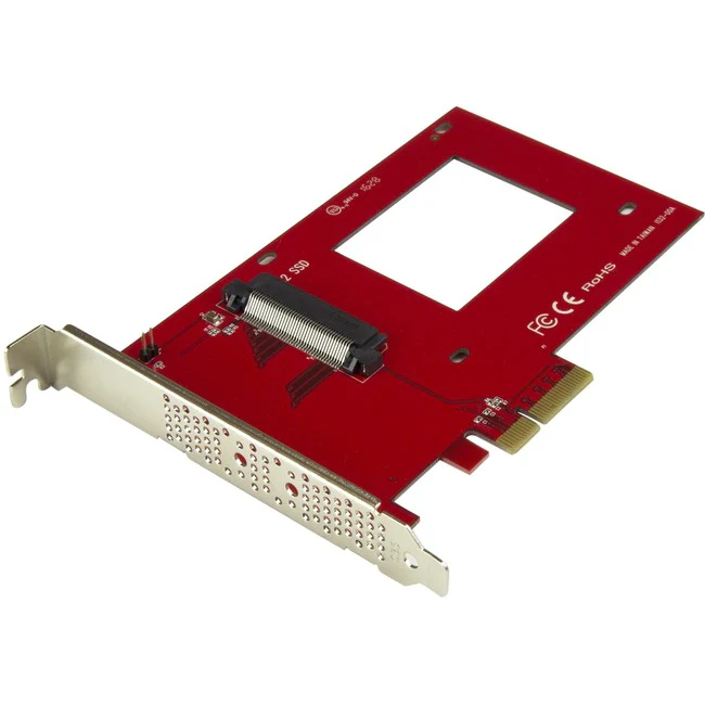 StarTech.com U.2 to PCIe Adapter for 2.5" U.2 NVMe SSD - SFF-8639 PCIe Adapter - x4 PCI Express 4.0 - NVMe PCIe Adapter - U.2 PCIe Card - Mount a 2.5" U.2 NVMe SSD into your desktop computer or server, using an available PCIe expansion slot - SFF-8639 PCI