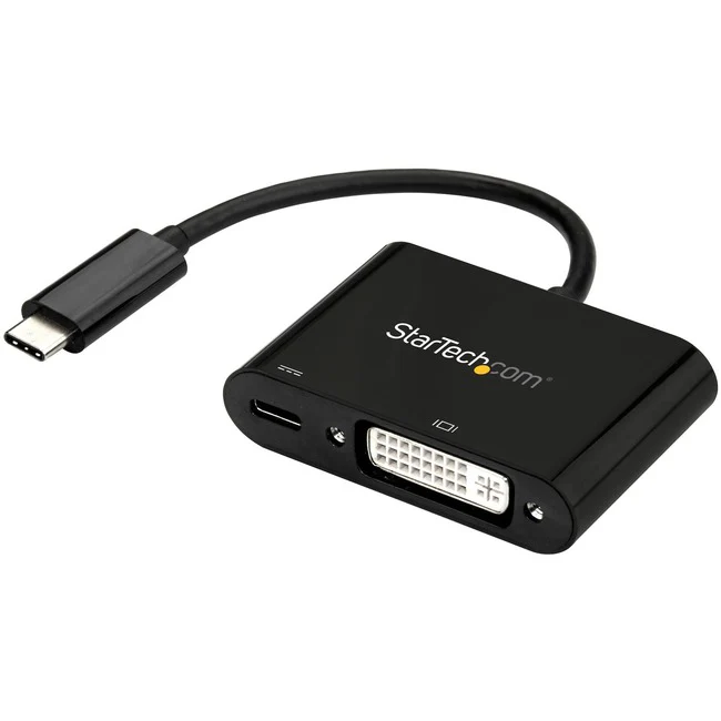 StarTech.com USB-C to DVI Adapter with USB Power Delivery - 1920 x 1200 - Black