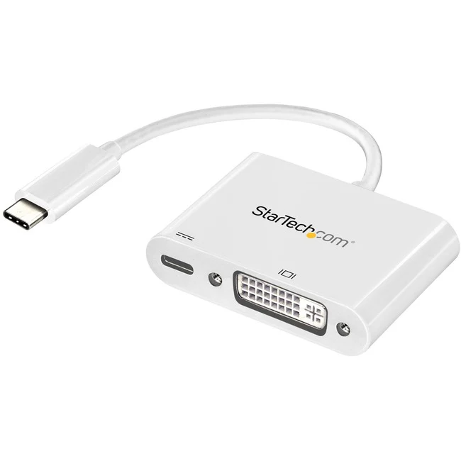 StarTech.com USB-C to DVI Adapter with USB Power Delivery - 1920 x 1200 - White