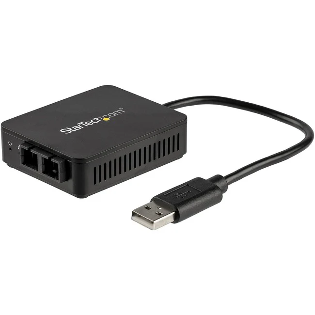 StarTech.com USB to Fiber Optic Converter - 100Mbps - USB 2.0 Network Adapter - 100Base-FX SC Duplex Multimode Fiber/MMF - 2Km - Compact - USB to fiber optic converter - USB to Fiber Network/ LAN - 100Base Fx, 100Mbps, 1x SC Female Duplex 1x USB 2.0 Type