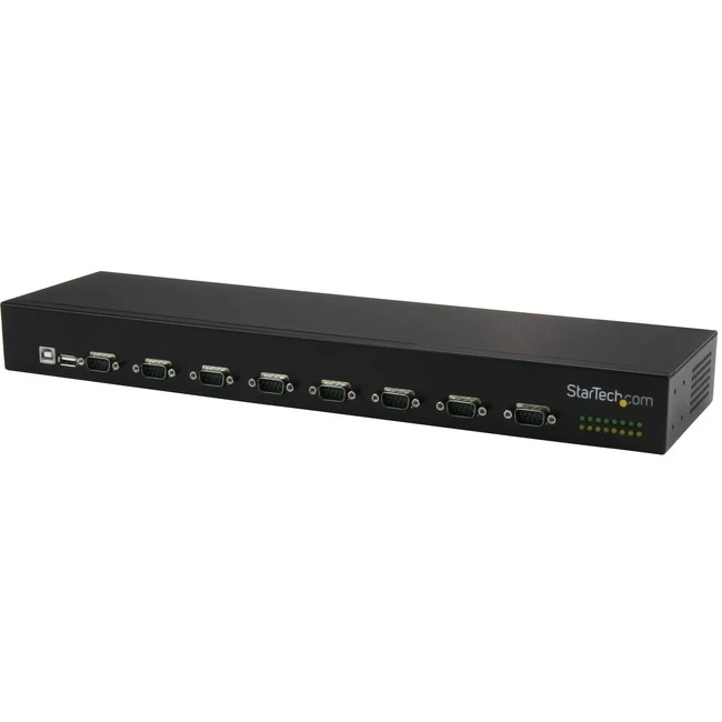 StarTech.com USB to Serial Hub â€" 8 Port â€" COM Port Retention â€" Rack Mount and Daisy Chainable â€" FTDI USB to RS232 Hub - Convert a USB port into 8 RS232 serial ports in an industrial rack-mountable chassi