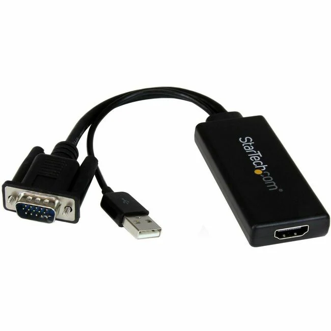 StarTech.com VGA to HDMI Adapter with USB Power & Audio
